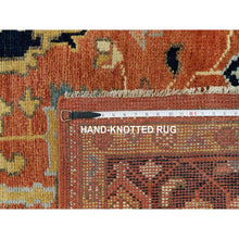 Load image into Gallery viewer, 9&#39;x12&#39; Ochre Red, Supple Collection, Soft Serapi Heriz Wool Large Medallion Design, Hand Knotted, Plush And Lush Soft Pile, Oriental Rug FWR541800