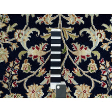 Load image into Gallery viewer, 6&#39;1&quot;x9&#39;1&quot; Graphite Blue, Nain With All Over Flower Design, Hand Knotted, 250 Kpsi, Pure Wool, Oriental Rug FWR541866