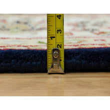 Load image into Gallery viewer, 6&#39;1&quot;x9&#39;1&quot; Graphite Blue, Nain With All Over Flower Design, Hand Knotted, 250 Kpsi, Pure Wool, Oriental Rug FWR541866