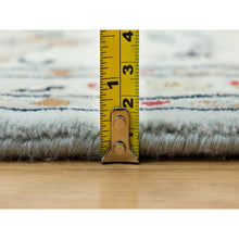 Load image into Gallery viewer, 7&#39;7&quot;x9&#39;9&quot; Celeste Blue, 250 Kpsi, Nain With Floral Pattern, 100% Wool, Hand Knotted, Square Oriental Rug FWR541914
