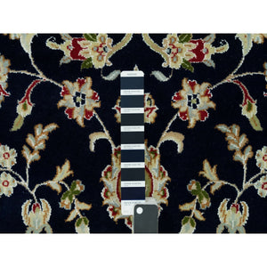 8'x10'1" Vulcan Blue, Hand Knotted, Nain With Center Medallion Flower Design, 250 Kpsi, Natural Wool,  Oriental Rug FWR541920