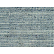Load image into Gallery viewer, 10&#39;x13&#39;9&quot; Mercury Blue, Loomed Knotted All Wool, Plain Decor, Modern Box Design, Oriental Rug FWR542010