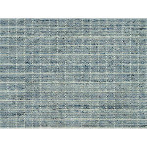 10'x13'9" Mercury Blue, Loomed Knotted All Wool, Plain Decor, Modern Box Design, Oriental Rug FWR542010