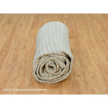 Load image into Gallery viewer, 10&#39;x13&#39;9&quot; Mercury Blue, Loomed Knotted All Wool, Plain Decor, Modern Box Design, Oriental Rug FWR542010