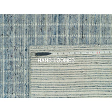 Load image into Gallery viewer, 10&#39;x13&#39;9&quot; Mercury Blue, Loomed Knotted All Wool, Plain Decor, Modern Box Design, Oriental Rug FWR542010