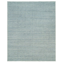 Load image into Gallery viewer, 12&#39;3&quot;x14&#39;9&quot; Stone Blue, Natural Wool, Modern Box Design with Plain Decor Loomed Knotted, Oriental Oversized Rug FWR542016