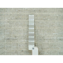 Load image into Gallery viewer, 10&#39;x13&#39;9&quot; Moonlight White, Plain Decor Modern Box Design, Loom Knotted 100% Undyed Natural Wool, Oriental Rug FWR542046