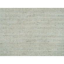 Load image into Gallery viewer, 10&#39;x13&#39;9&quot; Moonlight White, Plain Decor Modern Box Design, Loom Knotted 100% Undyed Natural Wool, Oriental Rug FWR542046