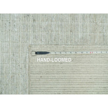 Load image into Gallery viewer, 10&#39;x13&#39;9&quot; Moonlight White, Plain Decor Modern Box Design, Loom Knotted 100% Undyed natural wool, Oriental Rug FWR542046