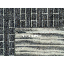Load image into Gallery viewer, 12&#39;x14&#39;9&quot; Plum Kitten Gray, Loomed Knotted, Modern Box Design And Plain Decor, Pure Wool, Oversized Oriental Rug FWR542070