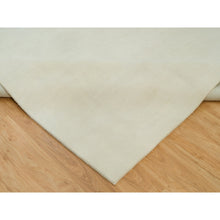 Load image into Gallery viewer, 9&#39;x12&#39; Comfort Ivory, Modern Loom Knotted Thick and Plush Wool and Plant Based Silk, Plain Oriental Rug FWR542280