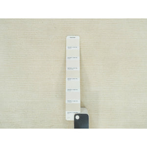 9'x12' Comfort Ivory, Modern Loom Knotted Thick and Plush Wool and Plant Based Silk, Plain Oriental Rug FWR542280