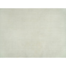 Load image into Gallery viewer, 9&#39;x12&#39; Comfort Ivory, Modern Loom Knotted Thick and Plush Wool and Plant Based Silk, Plain Oriental Rug FWR542280