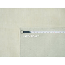 Load image into Gallery viewer, 9&#39;x12&#39; Comfort Ivory, Modern Loom Knotted Thick and Plush Wool and Plant Based Silk, Plain Oriental Rug FWR542280