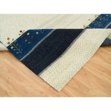 Load image into Gallery viewer, 9&#39;x12&#39;1&quot; Toque White, Modern Gabbeh Lori Buft  Tree Design, All Wool, Hand Knotted Oriental Thick And Plush Soft Pile Rug FWR542310