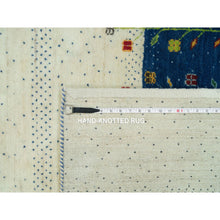 Load image into Gallery viewer, 9&#39;x12&#39;1&quot; Toque White, Modern Gabbeh Lori Buft  Tree Design, All Wool, Hand Knotted Oriental Thick And Plush Soft Pile Rug FWR542310