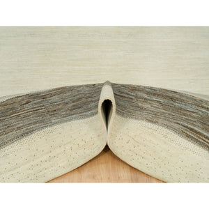9'8"x14' Heron White, Thick And Plush Modern Gabbeh Lori Buft  Tree Design, Extra Soft Wool, Hand Knotted Oriental Rug FWR542328