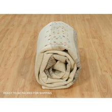 Load image into Gallery viewer, 9&#39;8&quot;x14&#39; Heron White, Thick And Plush Modern Gabbeh Lori Buft  Tree Design, Extra Soft Wool, Hand Knotted Oriental Rug FWR542328