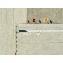 Load image into Gallery viewer, 9&#39;8&quot;x14&#39; Heron White, Thick And Plush Modern Gabbeh Lori Buft  Tree Design, Extra Soft Wool, Hand Knotted Oriental Rug FWR542328