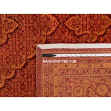Load image into Gallery viewer, 8&#39;1&quot;x10&#39;1&quot; Spicy Orange, Wool And Silk, Tabriz Mahi, Hand Knotted Tone On Tone, Oriental Rug FWR542340