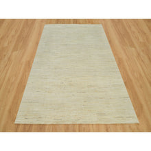 Load image into Gallery viewer, 6&#39;x9&#39; Antique White, Persian Wool, Hand Knotted, Lori Buft Gabbeh, Plain Design, Thick And Plush, Soft To The Touch, Oriental Rug FWR542352