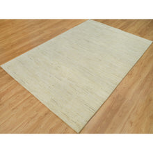 Load image into Gallery viewer, 6&#39;x9&#39; Antique White, Persian Wool, Hand Knotted, Lori Buft Gabbeh, Plain Design, Thick And Plush, Soft To The Touch, Oriental Rug FWR542352