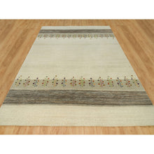 Load image into Gallery viewer, 8&#39;9&quot;x11&#39;8&quot; Swan White, Modern Lori Buft Gabbeh Tree Design, Thick And Plush Soft Wool, Hand Knotted Oriental Rug FWR542358