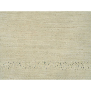 8'9"x11'8" Swan White, Modern Lori Buft Gabbeh Tree Design, Thick And Plush Soft Wool, Hand Knotted Oriental Rug FWR542358