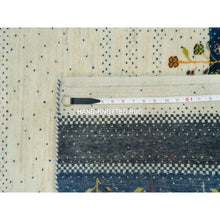 Load image into Gallery viewer, 2&#39;7&quot;x9&#39;6&quot; Retro White, Modern Lori Buft Gabbeh Tree Design, 100% Wool, Thick And Plush, Hand Knotted Oriental Runner Rug FWR542376