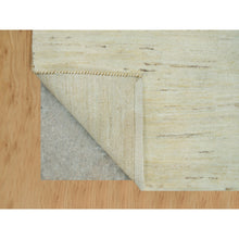 Load image into Gallery viewer, 4&#39;x8&#39; Parchment White, Soft To The Touch, Lori Buft Gabbeh Plain Persian Wool Design, Thick And Plush, Hand Knotted, Wide Runner Oriental Rug FWR542388