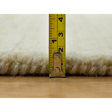 Load image into Gallery viewer, 4&#39;x8&#39; Parchment White, Soft To The Touch, Lori Buft Gabbeh Plain Persian Wool Design, Thick And Plush, Hand Knotted, Wide Runner Oriental Rug FWR542388