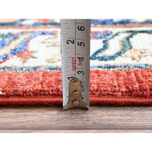 Load image into Gallery viewer, 8&#39;1&quot;x9&#39;8&quot; Scarlet Red, Peshawar Heriz with Antique Serapi Design, Hand Knotted, Shiny High Mountain Wool, Vegetable Dyes, Densely Woven, Soft Pile, Oriental Rug FWR5418