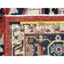 Load image into Gallery viewer, 8&#39;1&quot;x9&#39;8&quot; Scarlet Red, Peshawar Heriz with Antique Serapi Design, Hand Knotted, Shiny High Mountain Wool, Vegetable Dyes, Densely Woven, Soft Pile, Oriental Rug FWR5418