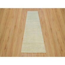 Load image into Gallery viewer, 2&#39;7&quot;x10&#39; Navajo White, Modern Plain Design, Soft to The Touch, Persian Thick and Plush Wool, Lori Buft Gabbeh, Hand Knotted, Oriental Runner Rug FWR542406