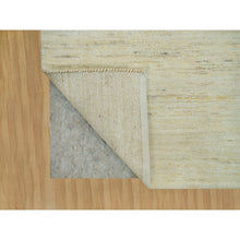 Load image into Gallery viewer, 2&#39;7&quot;x10&#39; Navajo White, Modern Plain Design, Soft To The Touch, Persian Thick And Plush Wool, Lori Buft Gabbeh, Hand Knotted, Oriental Runner Rug FWR542406