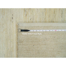 Load image into Gallery viewer, 2&#39;7&quot;x10&#39; Navajo White, Modern Plain Design, Soft To The Touch, Persian Thick And Plush Wool, Lori Buft Gabbeh, Hand Knotted, Oriental Runner Rug FWR542406