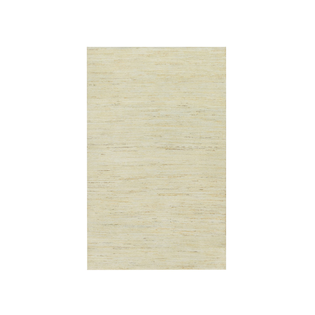 3'x5' Alabaster White, Lori Buft Gabbeh Plain Design, Thick and Plush, Pure Persian Wool, Soft to The Touch, Oriental Hand Knotted Rug FWR542424