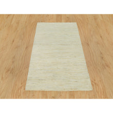 Load image into Gallery viewer, 3&#39;x5&#39; Alabaster White, Lori Buft Gabbeh Plain Design, Thick and Plush, Pure Persian Wool, Soft to The Touch, Oriental Hand Knotted Rug FWR542424