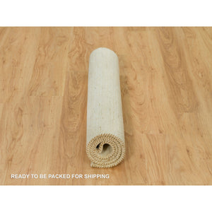3'x5' Alabaster White, Lori Buft Gabbeh Plain Design, Thick and Plush, Pure Persian Wool, Soft to The Touch, Oriental Hand Knotted Rug FWR542424