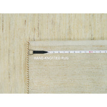 Load image into Gallery viewer, 3&#39;x5&#39; Alabaster White, Lori Buft Gabbeh Plain Design, Thick And Plush, Pure Persian Wool, Soft To The Touch, Oriental Hand Knotted Rug FWR542424