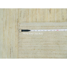 Load image into Gallery viewer, 2&#39;7&quot;x25&#39;1&quot; Aged White, Persian Wool, Hand Knotted, Thick And Plush, Soft To The Touch, Lori Buft Gabbeh, Plain Design, Oriental Rug FWR542430