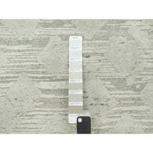 Load image into Gallery viewer, 11&#39;10&quot;x18&#39; Toque White, Hand Knotted Modern Design, Undyed Organic Wool, Hand Spun, Cut And Loop Pile, Oriental Oversized Rug FWR542484