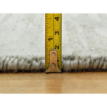 Load image into Gallery viewer, 11&#39;10&quot;x18&#39; Toque White, Hand Knotted Modern Design, Undyed Organic Wool, Hand Spun, Cut And Loop Pile, Oriental Oversized Rug FWR542484