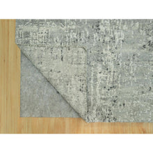 Load image into Gallery viewer, 2&#39;6&quot;x20&#39;2&quot; Diffused Gray, Cut And Loop Pile, Modern Design Hand Spun Velvety Undyed Wool, Hand Knotted Oriental Xl Runner Rug FWR542514