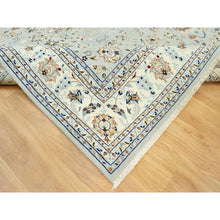 Load image into Gallery viewer, 7&#39;9&quot;x10&#39;3&quot; Sage Gray, Nain With All Over Flower Design, Pure Wool, Hand Knotted, Oriental Rug FWR542616
