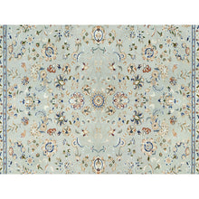 Load image into Gallery viewer, 7&#39;9&quot;x10&#39;3&quot; Sage Gray, Nain With All Over Flower Design, Pure Wool, Hand Knotted, Oriental Rug FWR542616