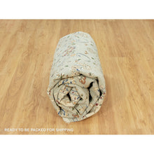Load image into Gallery viewer, 7&#39;9&quot;x10&#39;3&quot; Sage Gray, Nain With All Over Flower Design, Pure Wool, Hand Knotted, Oriental Rug FWR542616