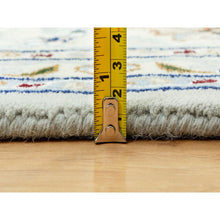 Load image into Gallery viewer, 7&#39;9&quot;x10&#39;3&quot; Sage Gray, Nain With All Over Flower Design, Pure Wool, Hand Knotted, Oriental Rug FWR542616