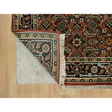 Load image into Gallery viewer, 3&#39;1&quot;x5&#39;5&quot; Caliente Red With Ralph Lauren Blue, Fish Mahi Herati Design All Over, Wool, Denser Weave, Hand Knotted, Oriental Rug FWR542646