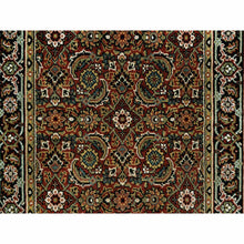 Load image into Gallery viewer, 3&#39;1&quot;x5&#39;5&quot; Caliente Red With Ralph Lauren Blue, Fish Mahi Herati Design All Over, Wool, Denser Weave, Hand Knotted, Oriental Rug FWR542646